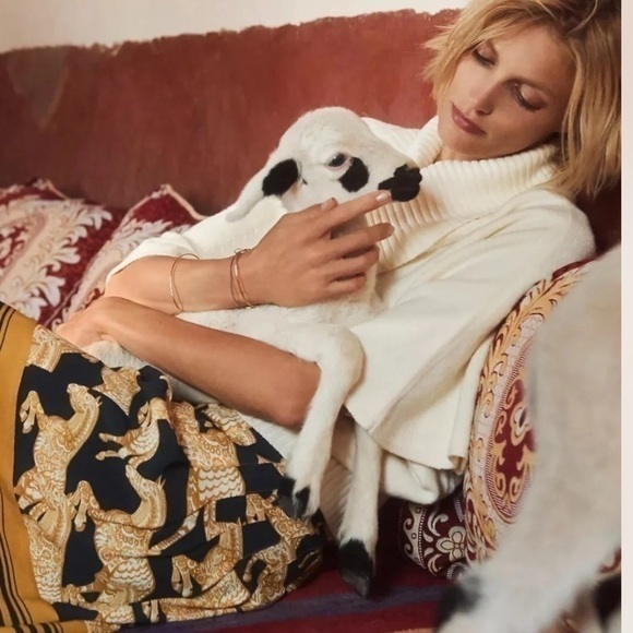 Anthropologie Maeve Pleated Horse Skirt - Picture 2 of 10